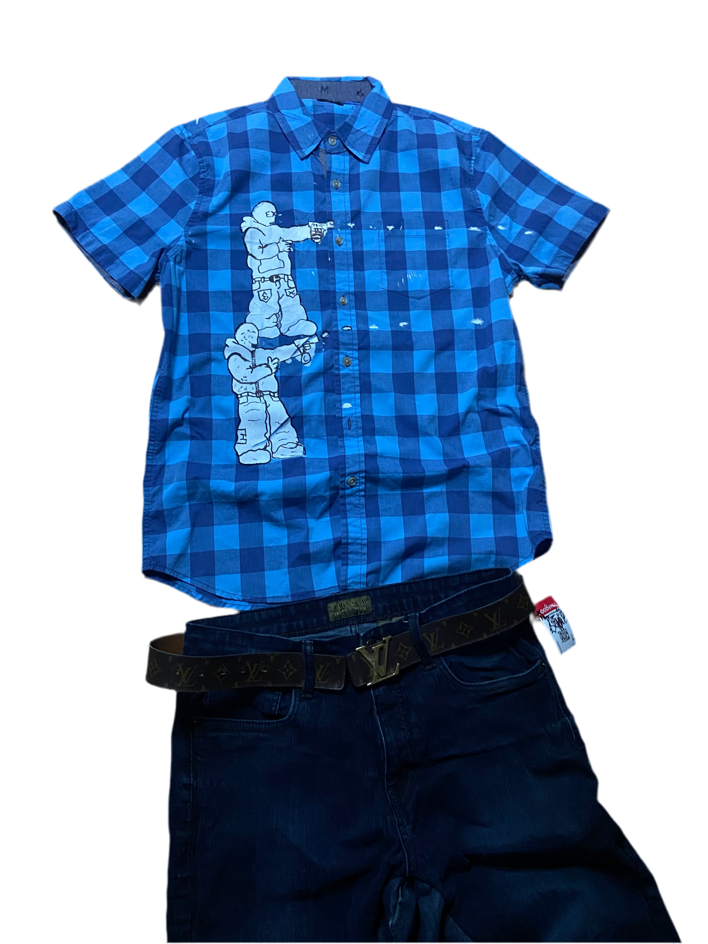 “Smoke” blue flannel